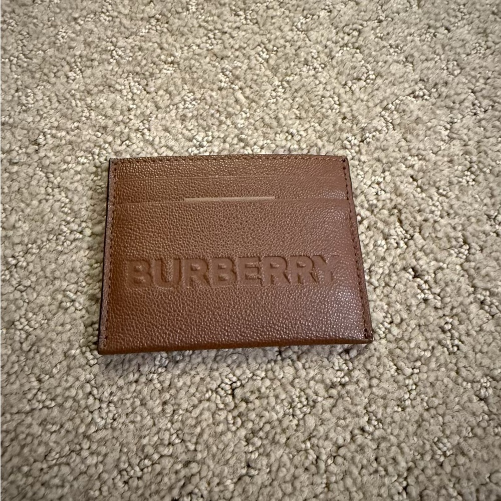 Burberry Brown Key Card Holder Leather Accessory